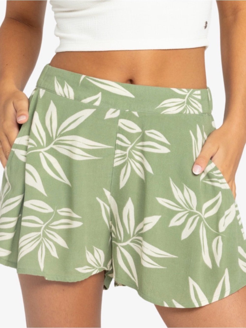 Roxy Midnight Avenue Elastic Waist Beach Shorts